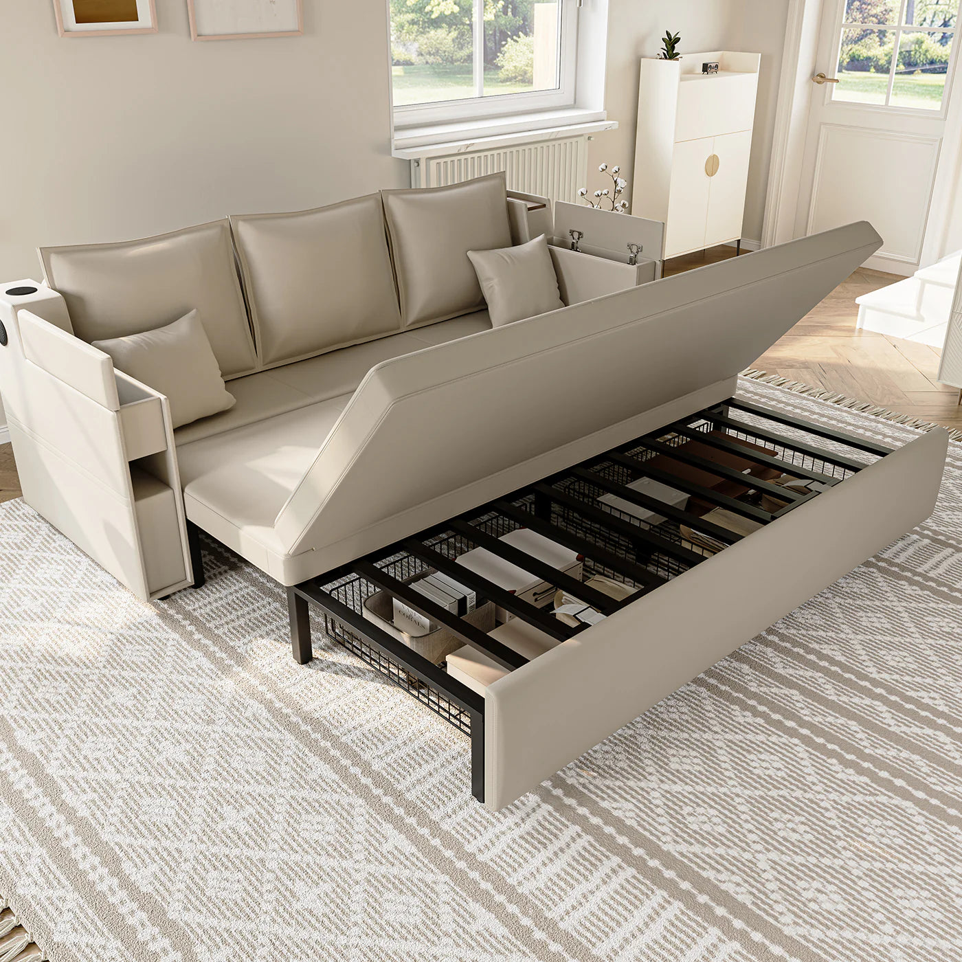 Japandi Convertible Sleeper Sofa