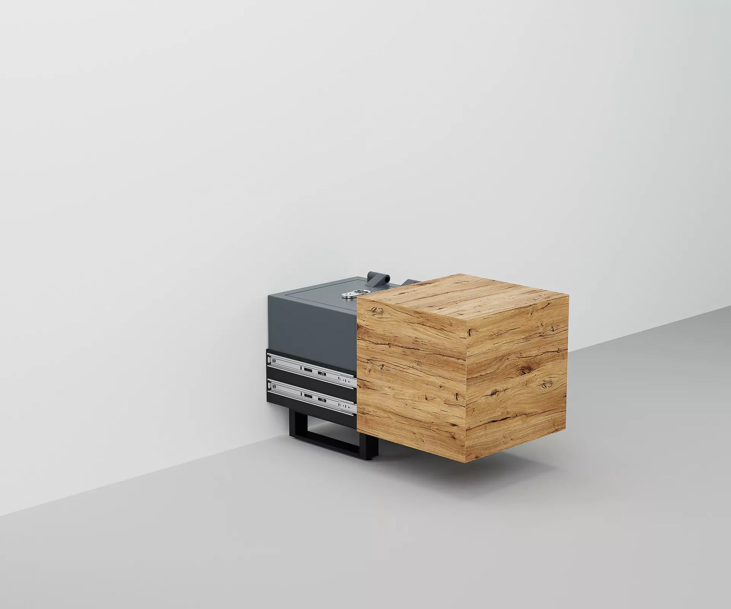 Balzblock T50 Bedside Table with Safe