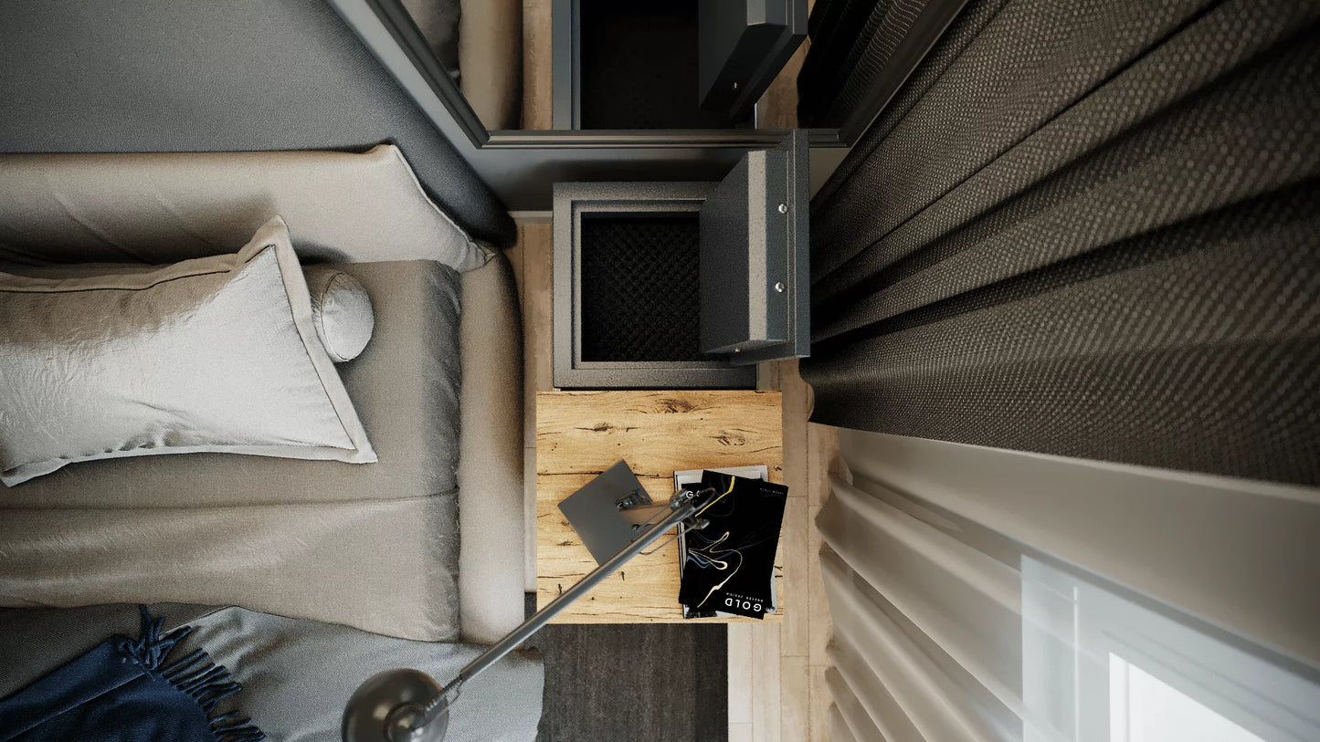 Balzblock T50 Bedside Table with Safe