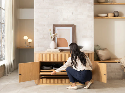 Transformer Round Sideboard - Panel Storage