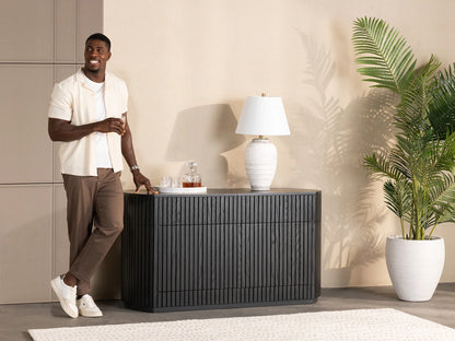 Transformer Round Sideboard - Panel Storage