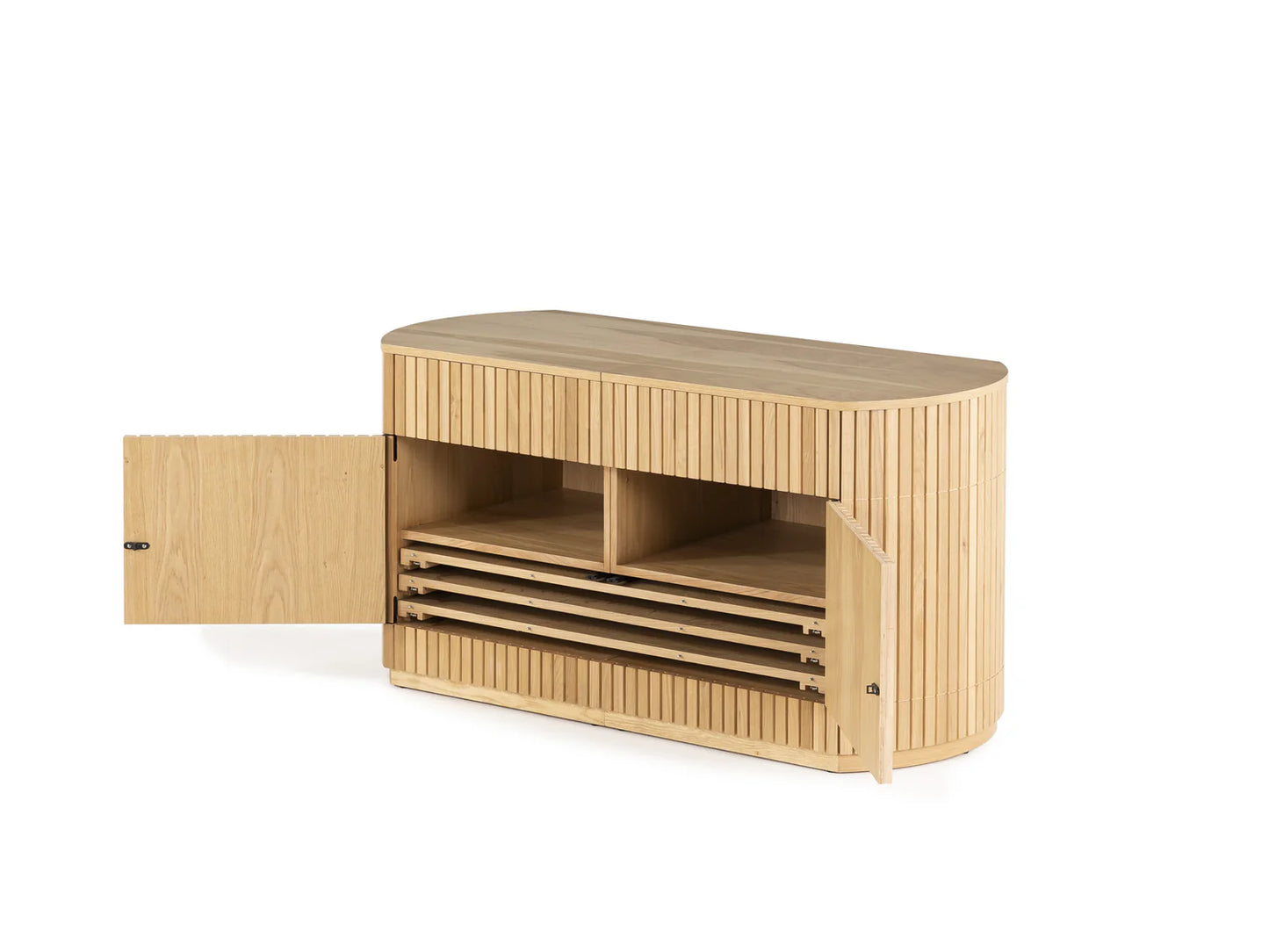 Transformer Round Sideboard - Panel Storage